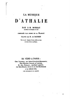 Athalie. Intermèdes en musique: partitura completa by Jean-Baptiste Moreau