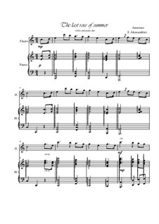The Last Rose of Summer: para flauta e piano by folklore