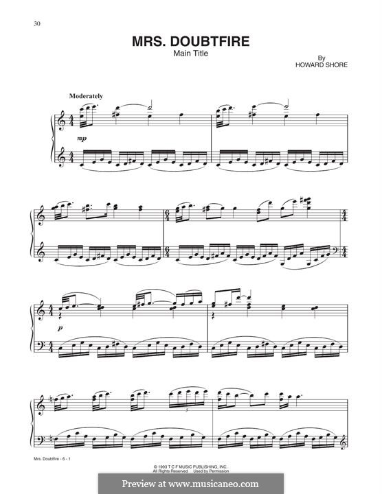Mrs. Doubtfire (Main Title): Mrs. Doubtfire (Main Title) by Howard Shore