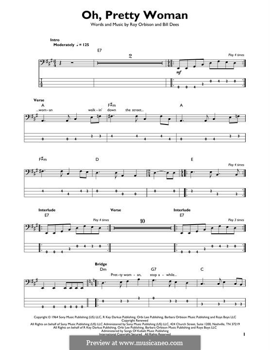 Oh, Pretty Woman: para baixo com guia by Bill Dees, Roy Orbison
