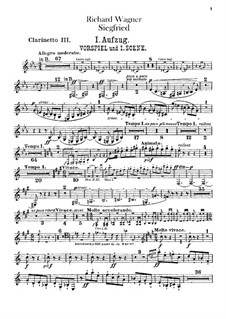 Siegfried (Sigurd), WWV 86c: clarinete parte III by Richard Wagner
