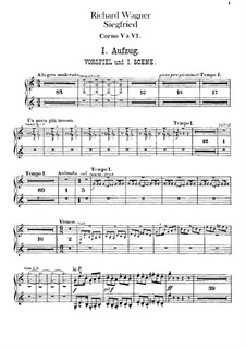 Siegfried (Sigurd), WWV 86c: Horns V-VIII parts by Richard Wagner