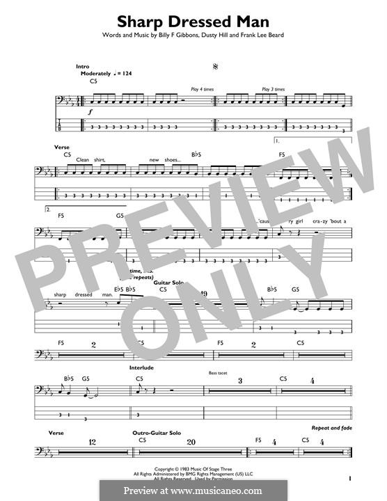 Sharp Dressed Man (ZZ Top): para baixo com guia by Billy F Gibbons, Dusty Hill, Frank Lee Beard