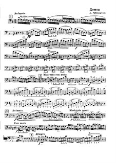 The Demon: Fragments, for double bass by Anton Rubinstein