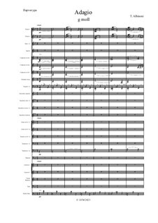 Adagio in G Minor: Para banda de sopro by Tomaso Albinoni