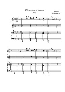 The Last Rose of Summer: para piano de quadro mãos by folklore