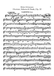 Overture, Scherzo and Finale, Op.52: parte clarinetas by Robert Schumann