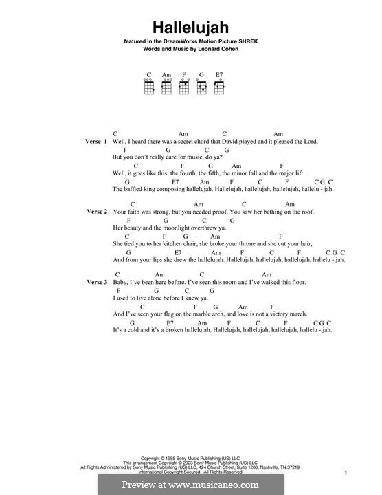 Vocal version: melodia by Leonard Cohen