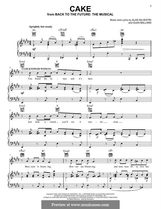 Cake (from Back To The Future: The Musical): Cake (from Back To The Future: The Musical) by Alan Silvestri, Glen Ballard