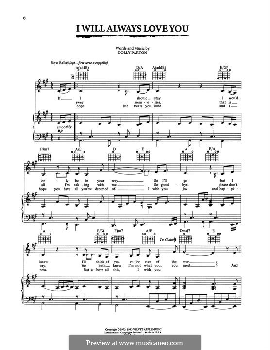 Vocal version: Para vocais e piano (ou Guitarra) by Dolly Parton