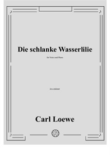 Die schlanke Wasserlilie: A minor by Carl Loewe