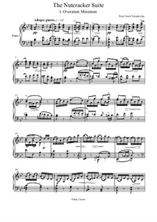 No.1 Miniature Overture : Para Piano by Pyotr Tchaikovsky