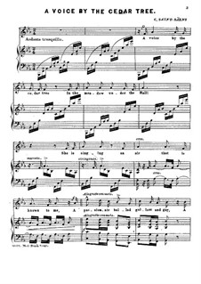 A Voice by the Cedar Tree: A Voice by the Cedar Tree by Camille Saint-Saëns