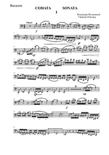 Sonate for bassoon and piano: Movement 1 – bassoon part by Vladimir Polionny