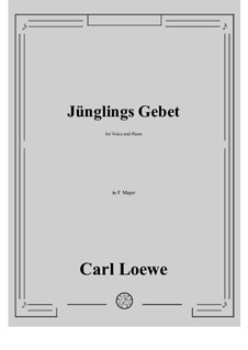 Junglings Gebet: F Maior by Carl Loewe
