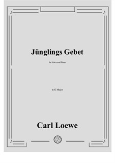 Junglings Gebet: G maior by Carl Loewe