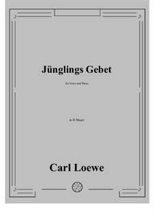 Junglings Gebet: D maior by Carl Loewe