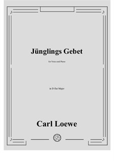 Junglings Gebet: D flat Major by Carl Loewe