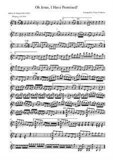 Oh Jesus I have promised (with variations): para violino by Arthur Henry Mann