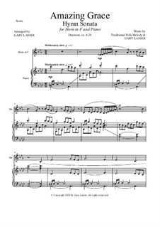 Solo instrument and piano version: For horn in F and piano by folklore