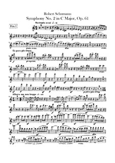 Symphony No.2 in C Major, Op.61: parte de flautas by Robert Schumann