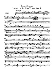 Symphony No.2 in C Major, Op.61: parte de oboes by Robert Schumann