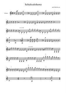 Movement I: Schicksalsthema, für Gitarre by Ludwig van Beethoven