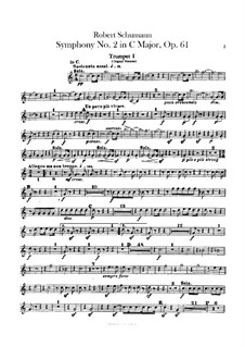 Symphony No.2 in C Major, Op.61: parte trompetas by Robert Schumann