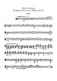 Symphony No.2 in C Major, Op.61: parte viola by Robert Schumann