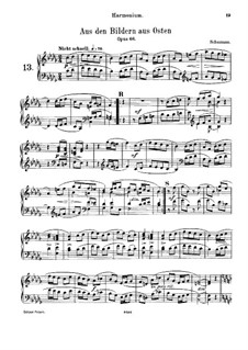 Pictures from the East, Op.66: No.4, for harmonium and piano – harmonium part by Robert Schumann