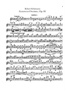 Genoveva, Op.81: abertura - parte flautas by Robert Schumann