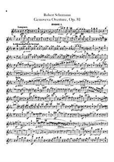 Genoveva, Op.81: abertura - Oboes Parte by Robert Schumann