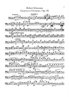 Genoveva, Op.81: Abertura - parte fagotes by Robert Schumann