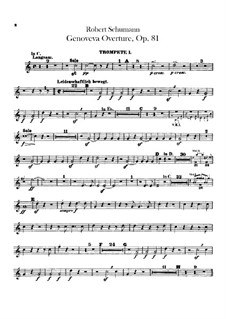 Genoveva, Op.81: abertura - parte para trompetas by Robert Schumann