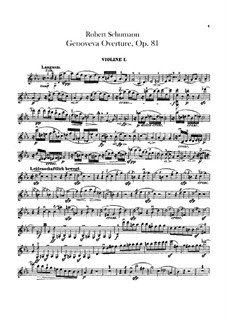Genoveva, Op.81: abertura - arte violinos by Robert Schumann