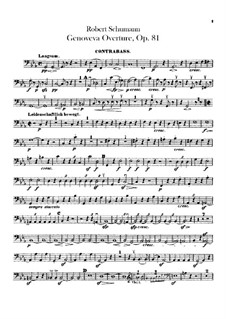 Genoveva, Op.81: abertura - para contrabaixo by Robert Schumann
