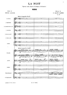 Night, Op.114: Partitura completa by Camille Saint-Saëns