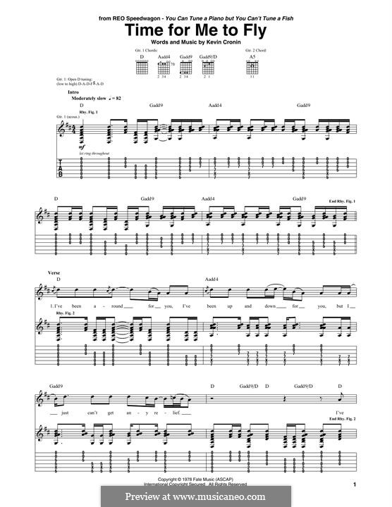 Time for Me to Fly (REO Speedwagon): Para Guitarra by Kevin Cronin