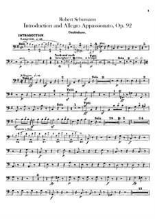 Introduction and Allegro Appassionato, Op.92: Parte contrabaixo by Robert Schumann