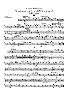 Symphony No.3 in E Flat Major 'Rhenish', Op.97: parte trombones by Robert Schumann