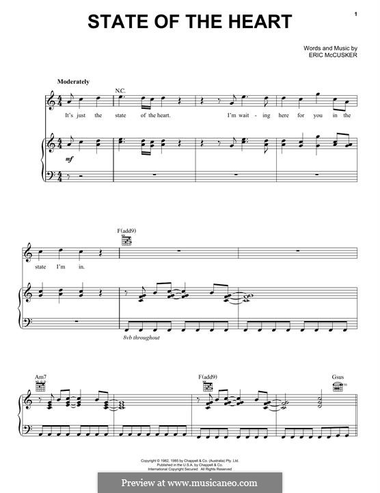 State of the Heart (Mondo Rock): Para vocais e piano (ou Guitarra) by Eric McCusker