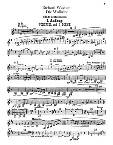 The Valkyrie , WWV 86b: Parte de clarinete baixo by Richard Wagner