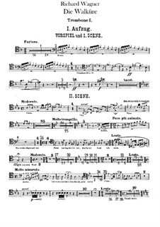 The Valkyrie , WWV 86b: parte trombones by Richard Wagner