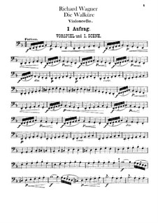 The Valkyrie , WWV 86b: Parte Violoncelo by Richard Wagner