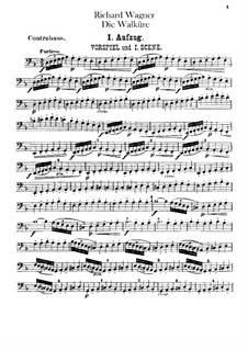 The Valkyrie , WWV 86b: Parte contrabaixo by Richard Wagner
