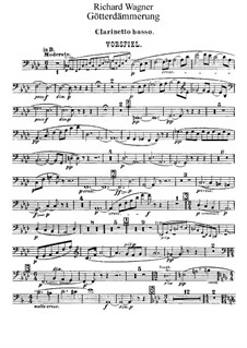 Twilight of the Gods, WWV 86d: Parte de clarinete baixo by Richard Wagner