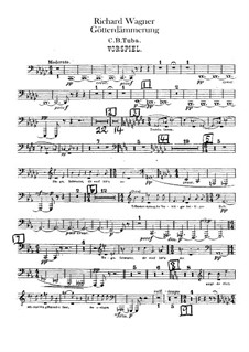 Twilight of the Gods, WWV 86d: Contrabass tuba part by Richard Wagner