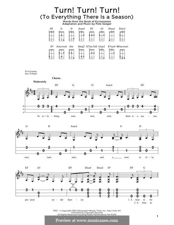 Turn! Turn! Turn! (To Everything There Is a Season): For dulcimer by Pete Seeger