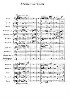 Preciosa, J.279 Op.78: abertura by Carl Maria von Weber