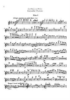 Overture: parte de flautas by Carl Maria von Weber